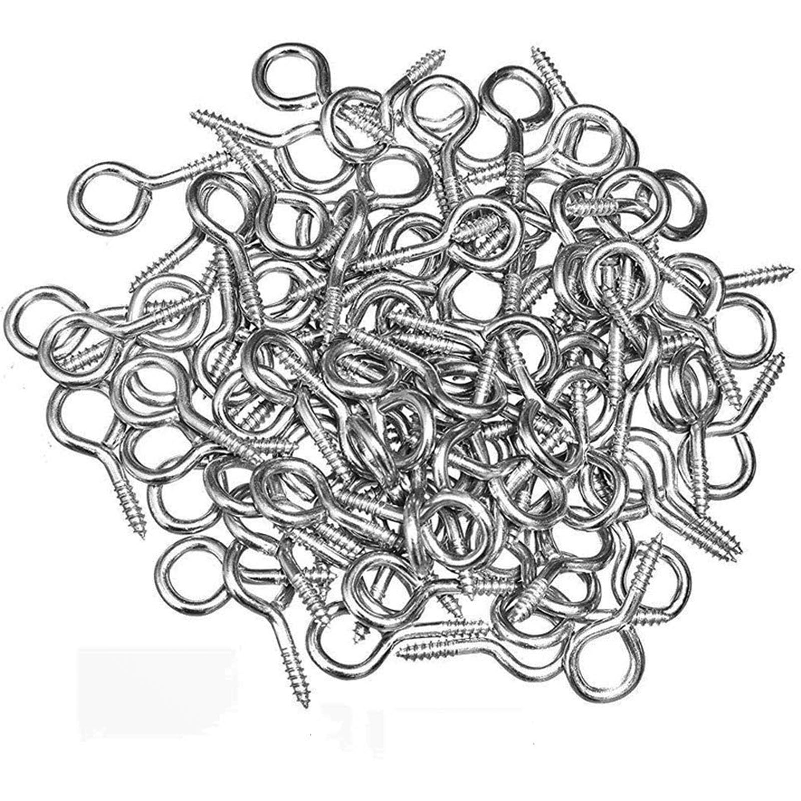 [300 Pezzi] Mini Vite Perno Occhio 15mm x 7mm Placcato Cromo Bulloni a Occhiello Accessori Fatti a Mano per Fai-da-te Creazione di Gioielli Legna Resina Charm Argilla Progetti Artigianali