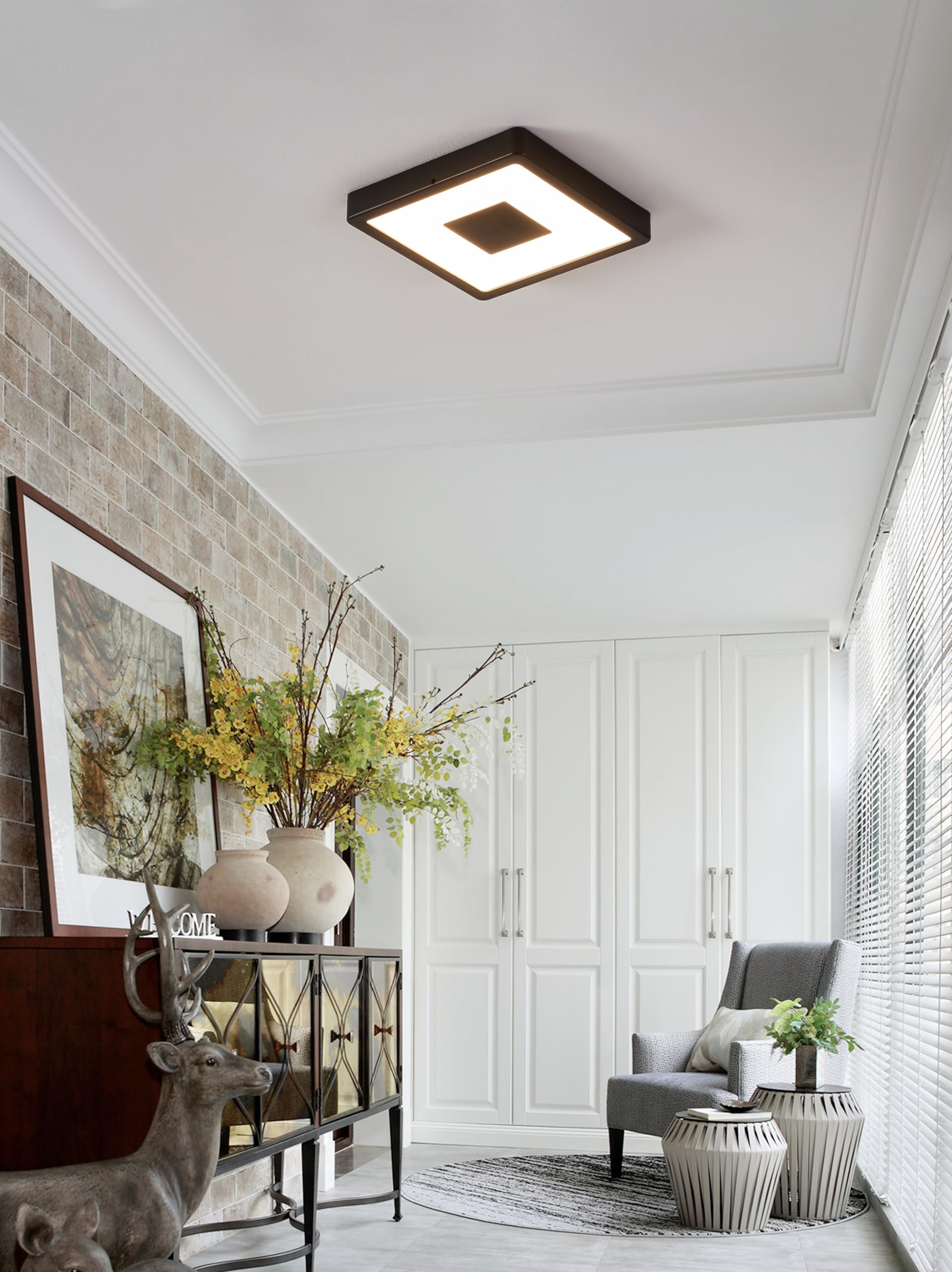 Eglo LED Outdoor Ceiling Light Iphias 2, Outside lamp for wall and Ceiling Porch Lighting - Image 4