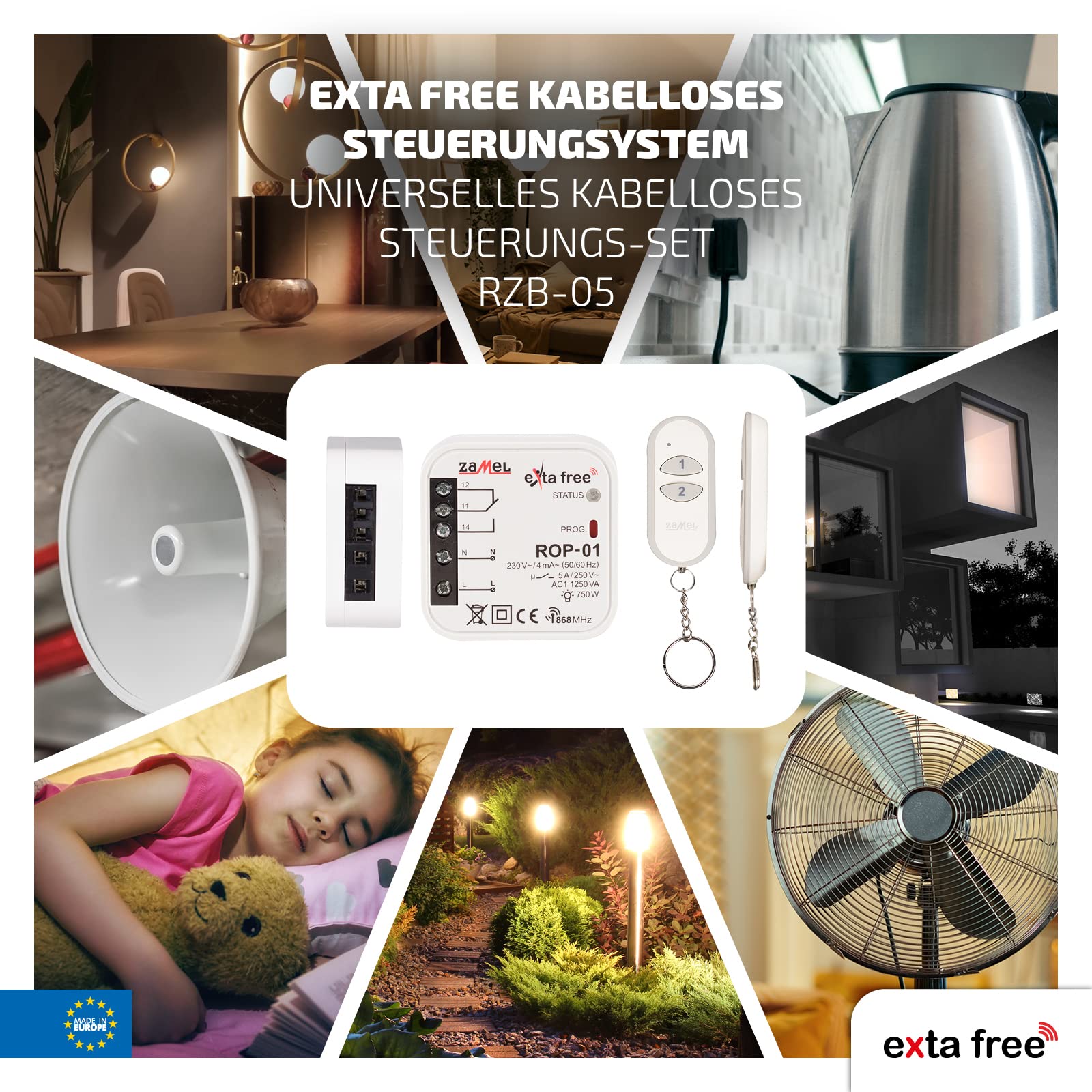 EXTA FREE RZB-05 Kit de Commande sans Fil Universel