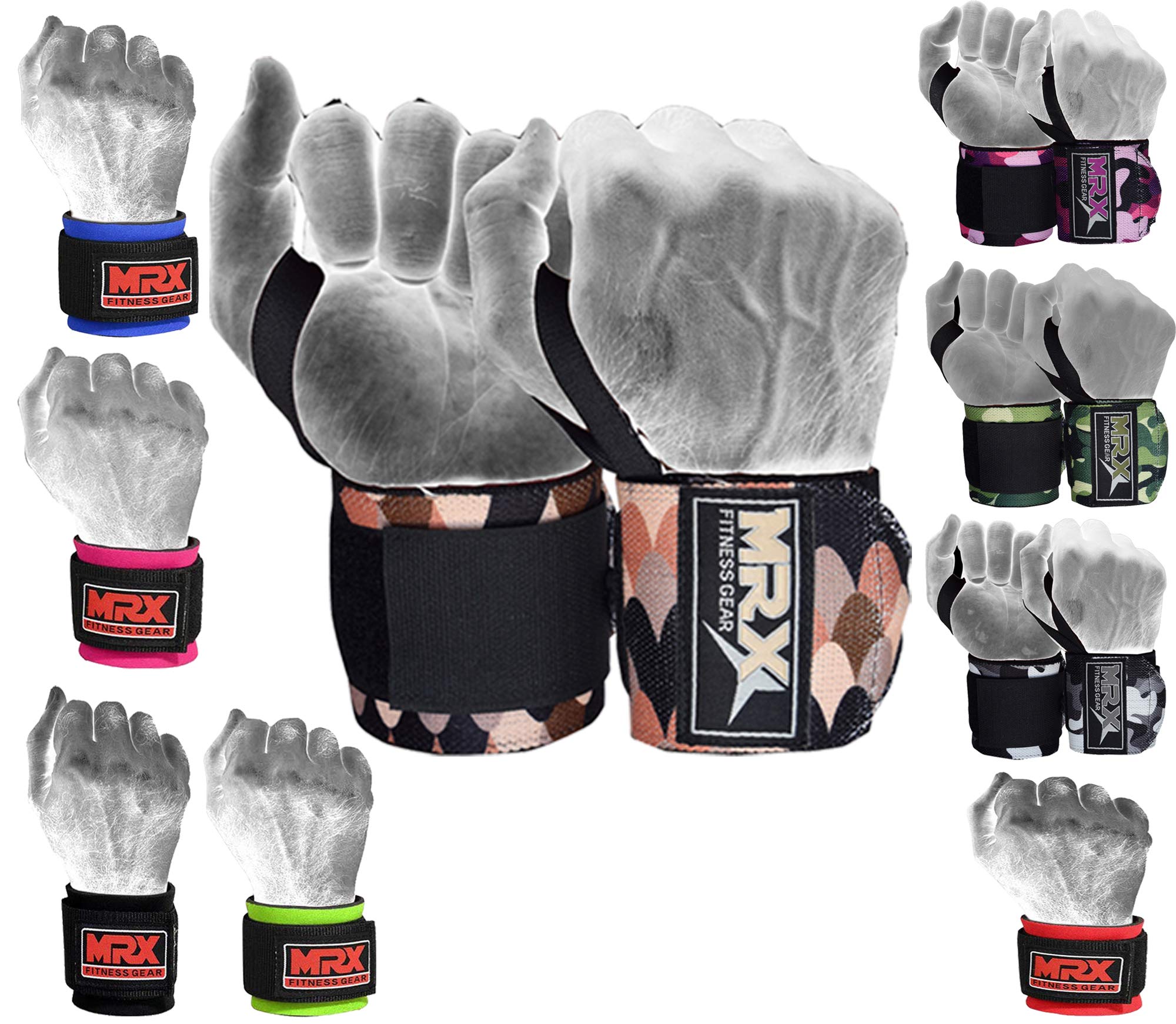 MRX Handgelenkbandagen für Gewichtheben, Handgelenkstütze, Gewichtheben, Fitnessstudio, Bodybuilding, Workout, für Damen und Herren