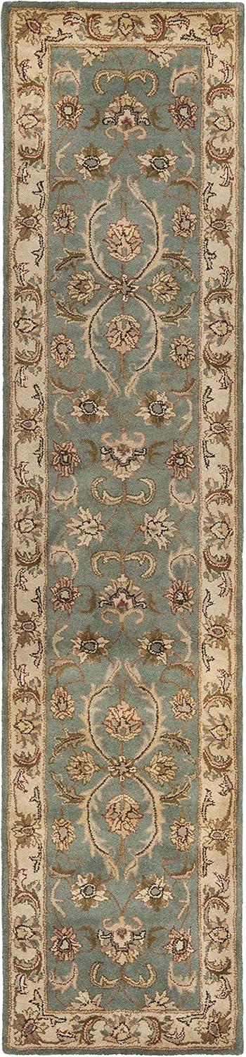 SAFAVIEH Heritage Collection Runner Rug - 2'3" x 10', Blue & Beige, Handmade Traditional Oriental Wool, Ideal for High Traffic Areas in Living Room, Bedroom (HG811B)