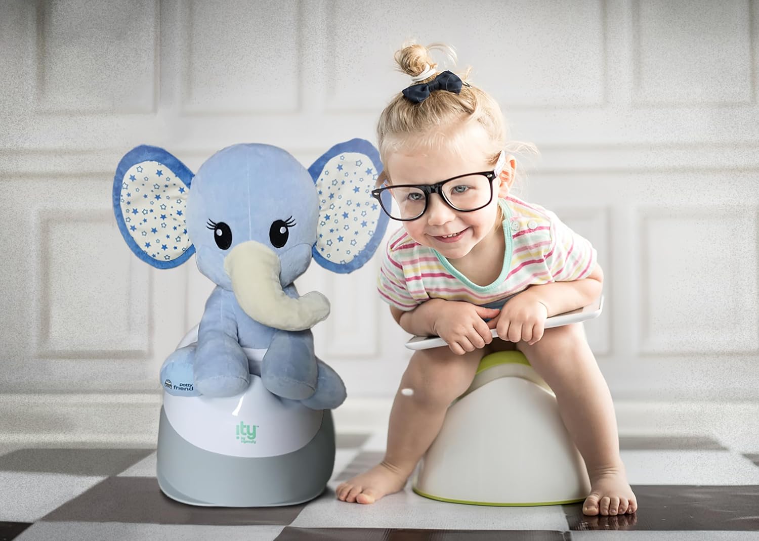 Interactive Potty Training Plush Stuffed Animal Friend 9 Unique Potty Training Phrases Live Simulation Fun Toddler Toilet Toys for Girls & Boys 18 Months to 3+ by PottyFriend (Elephant)