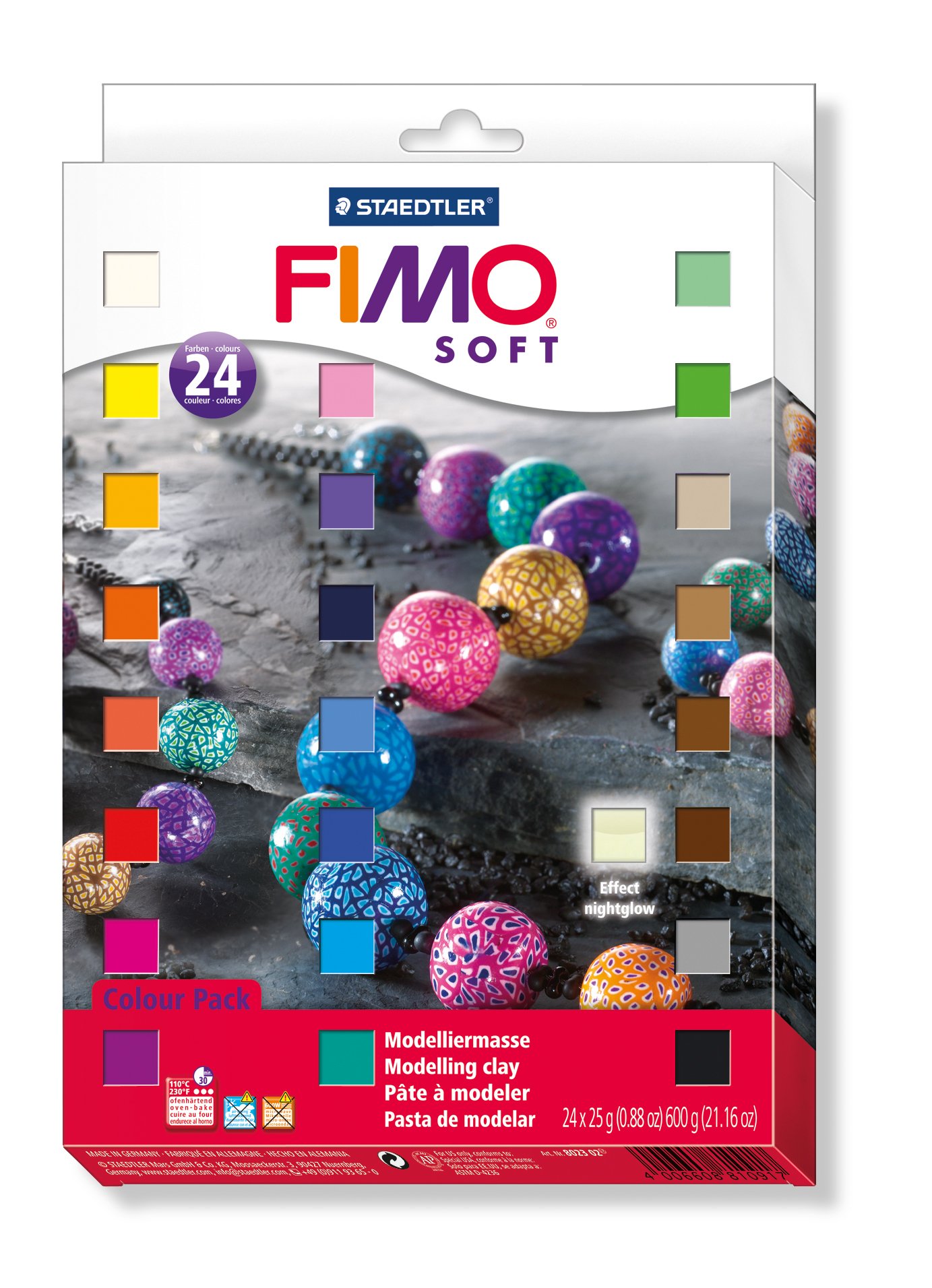 Staedtler FIMO SOFT Colour Pack 48 x 25g 24 Farben Doppelpack