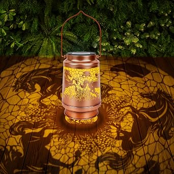 Horse Solar Lanterns Outdoor Waterproof - Wxiben Horse Lovers Gifts for Women Men, Birthday Christmas Mothers Day Housewarming Gifts, Hanging Led Solar Lights for Garden Yard Patio Tabletop Decor