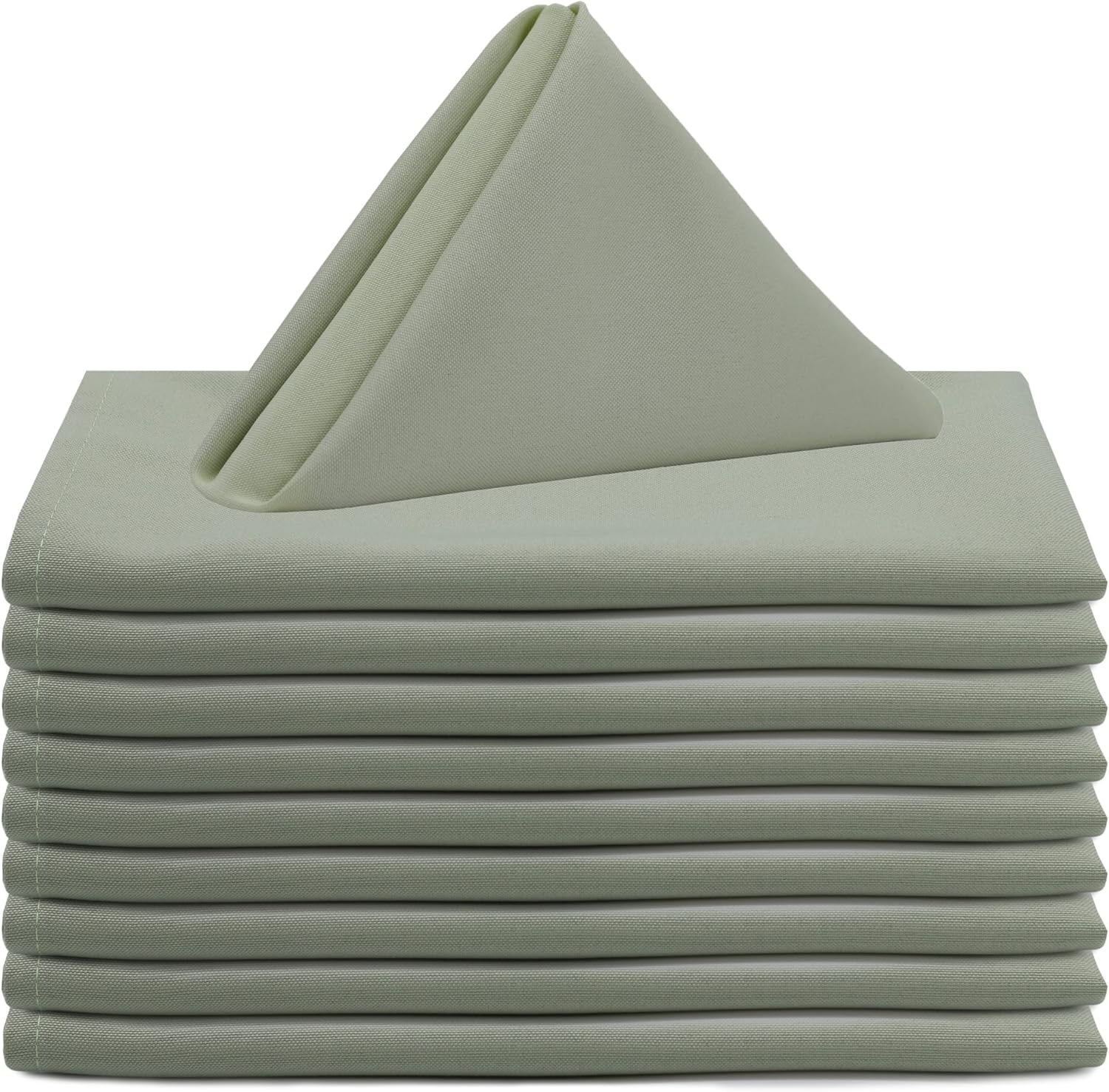 Servilletas de Tela Poliéster 20x20 Pulgadas Pack de 10 - Salvia