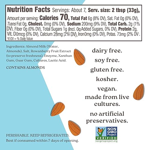 Miniatura 3 de Kite Hill Crema de leche de almendra lisa estilo queso untar, 8 onzas, sin lácteos