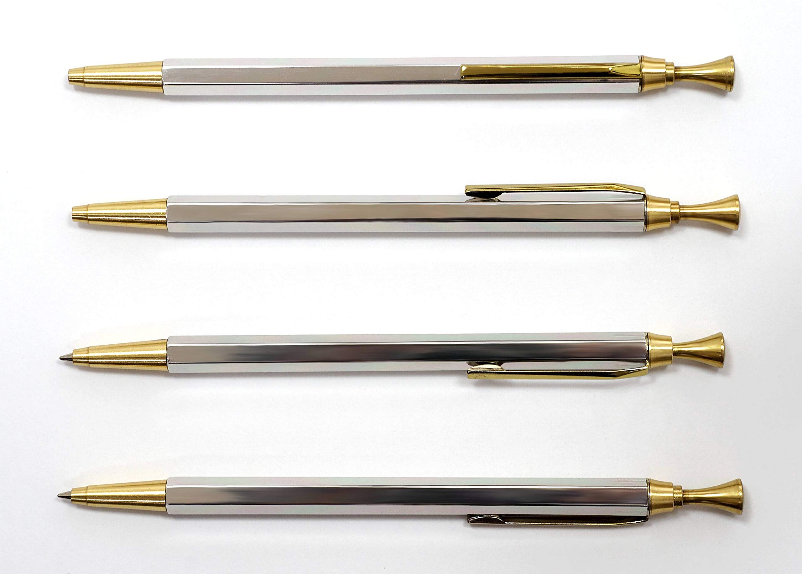 筆記具 6 Amazon | 日本製 Z88ゴールド＆シルバー 6角ノック金属