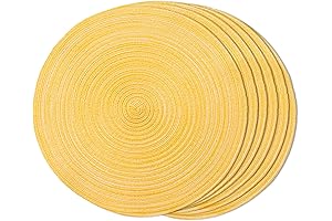 Brighten Your Table with Round Yellow Placemats