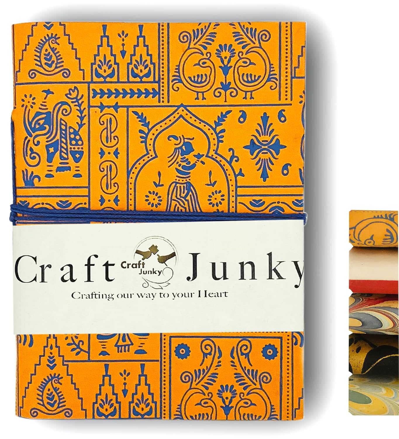 CRAFT JUNKY Handmade Art Journal Diary, 100 Pages
