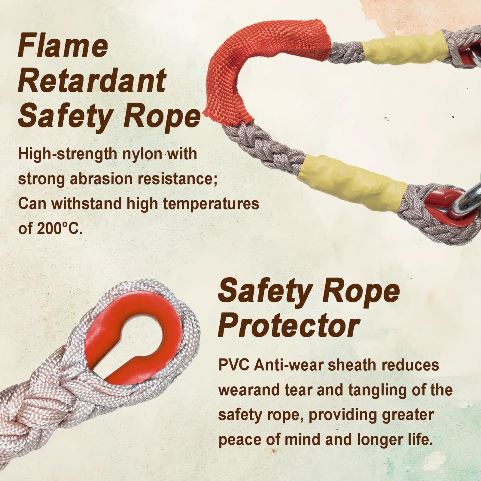 Dispositif Antichute a Rappel Automatique, 3-20m Harnais de Securite Anti Chute Toiture, 150kg Stop Chute Toiture pour Travaux en Hauteur(Vert,15 mètres)