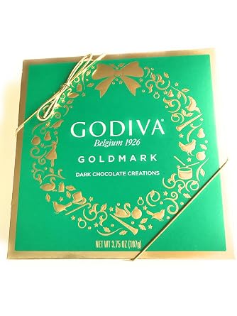 Godiva Chocolatier 9PC Holiday Goldmark Dark Chocolate Gift Box