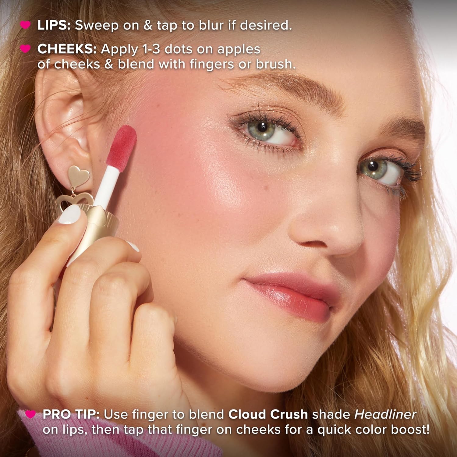 Too Faced Cloud Crush Whipped Lip & Cheek | Creamy Multi-Use Formula with Hyaluronic Oil for a Soft-Focus Longwear Flush - Image 5