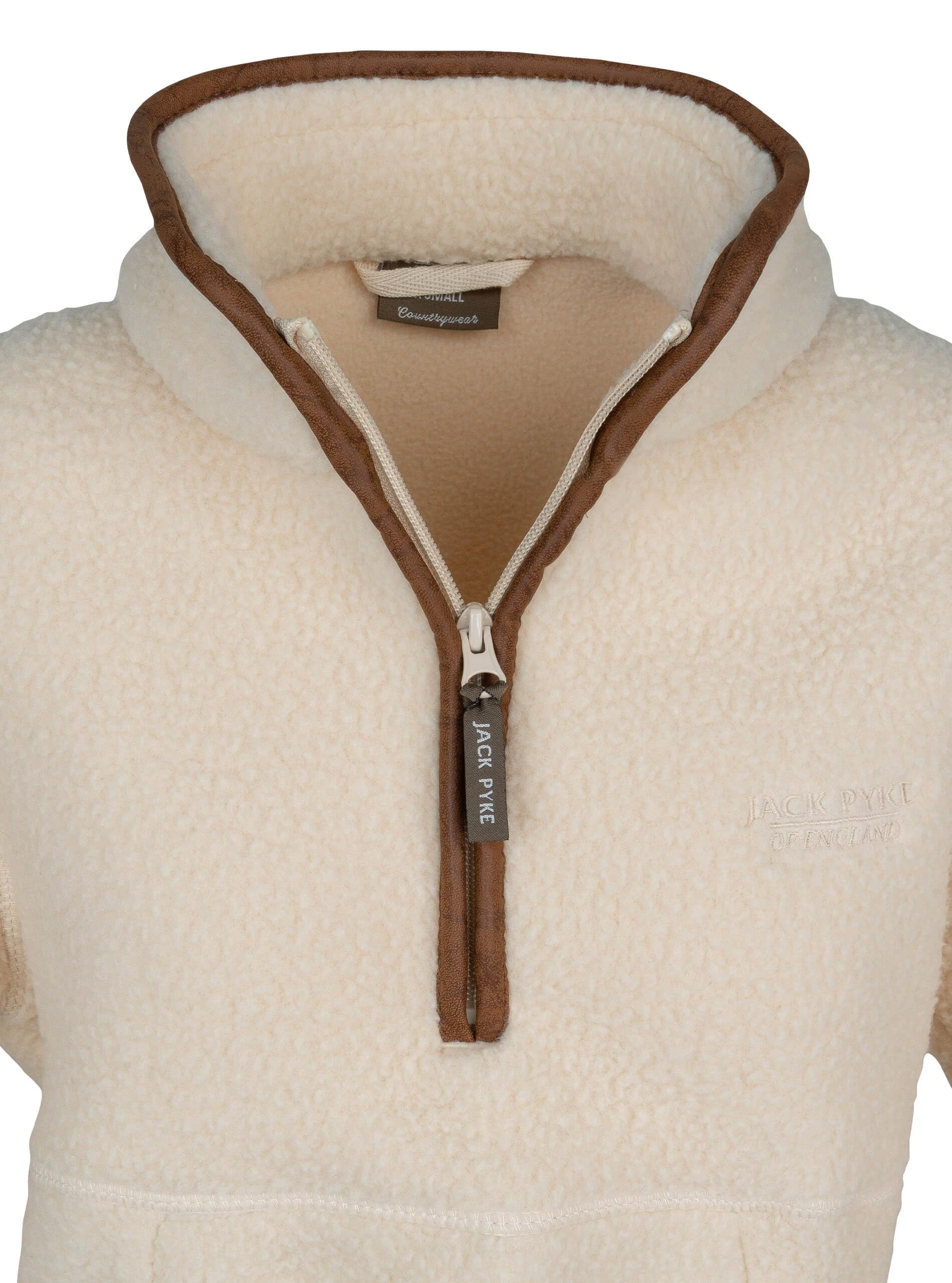 JACK PYKE Pull junior en polaire Sherpa à demi-fermeture éclair, pull en polaire pour enfants avec poche kangourou zippée, haut de campagne confortable pour la marche, le camping, la randonnée