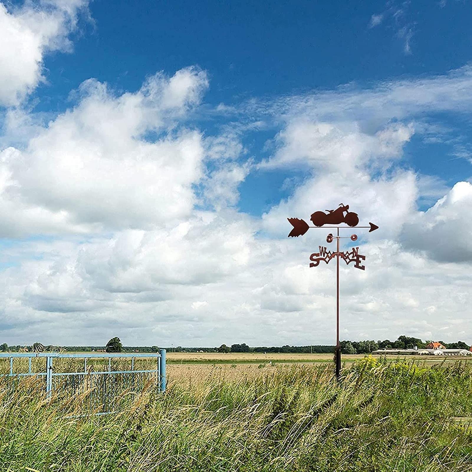 Vliegtuig Weathervane Windvaan Roof Fighter Weather Vane Tuinmontage Tuindecoratie Windrichtingaanwijzer Roestvrijstalen weerhaan Boerderij Retro Duurzaam Buiten