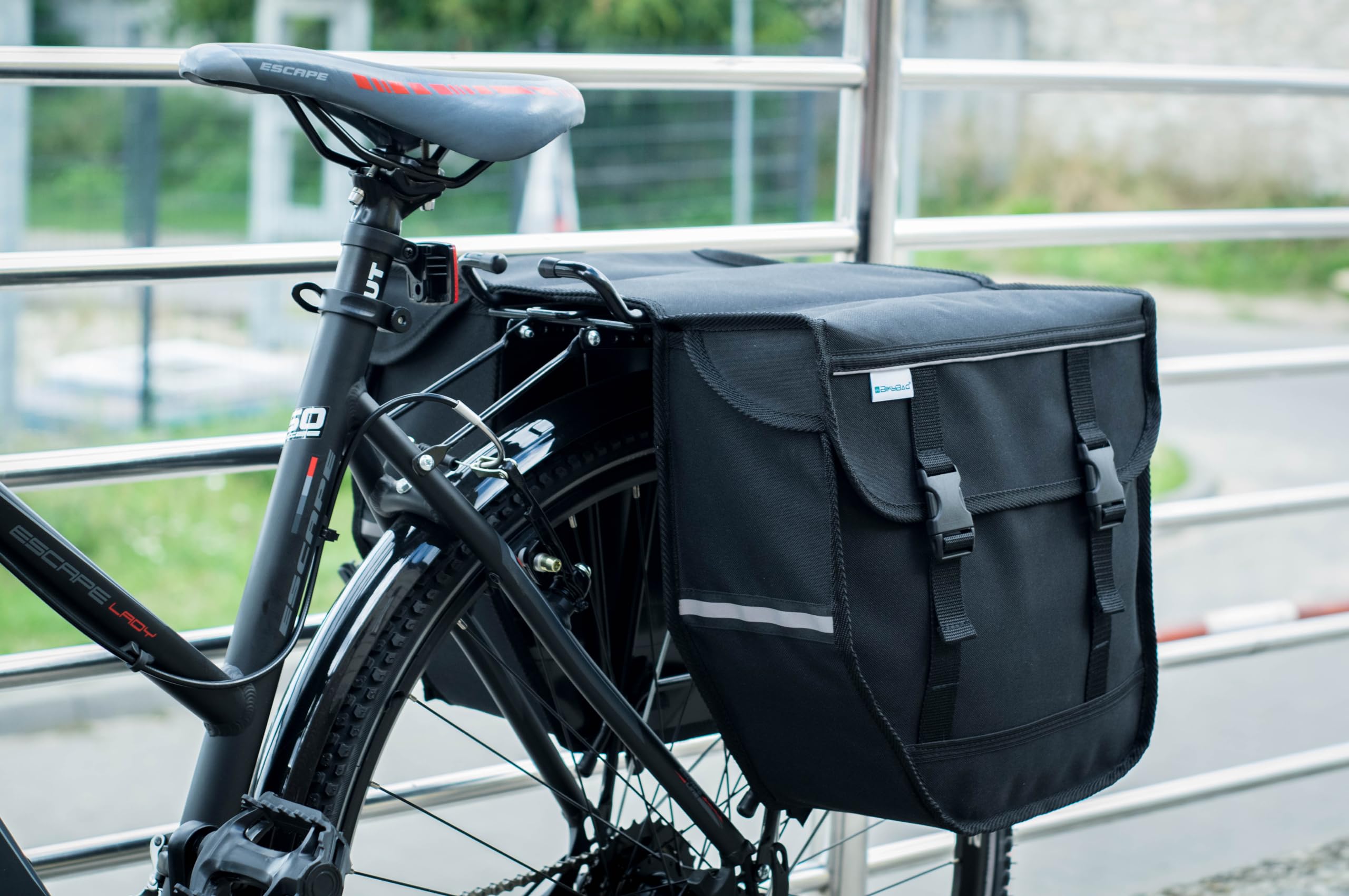 Model M - Borse Doppie per Bicicletta per Portapacchi Posteriore (Nero)