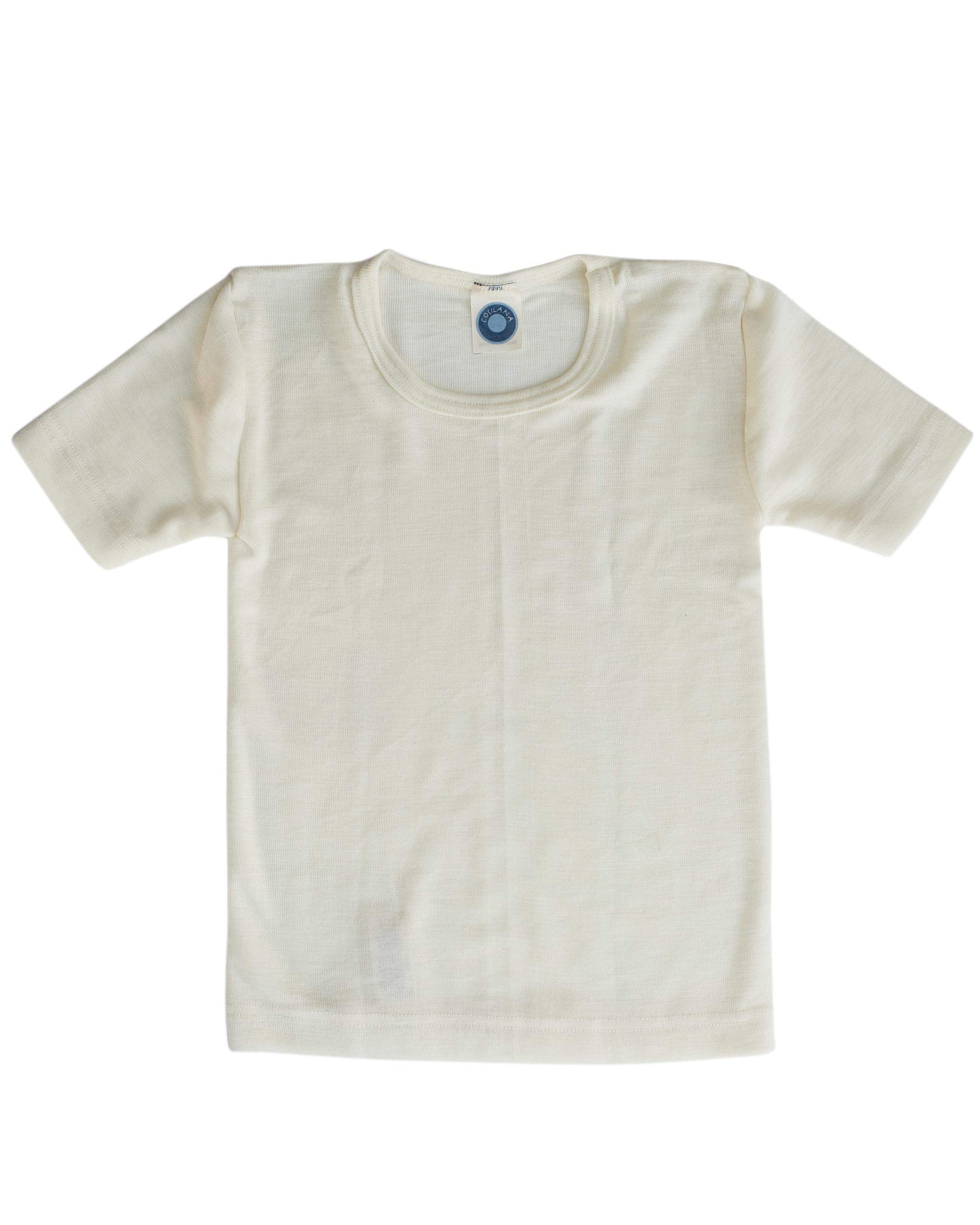 Cosilana, T-Shirt pour Enfant, 70% Laine et 30% Soie