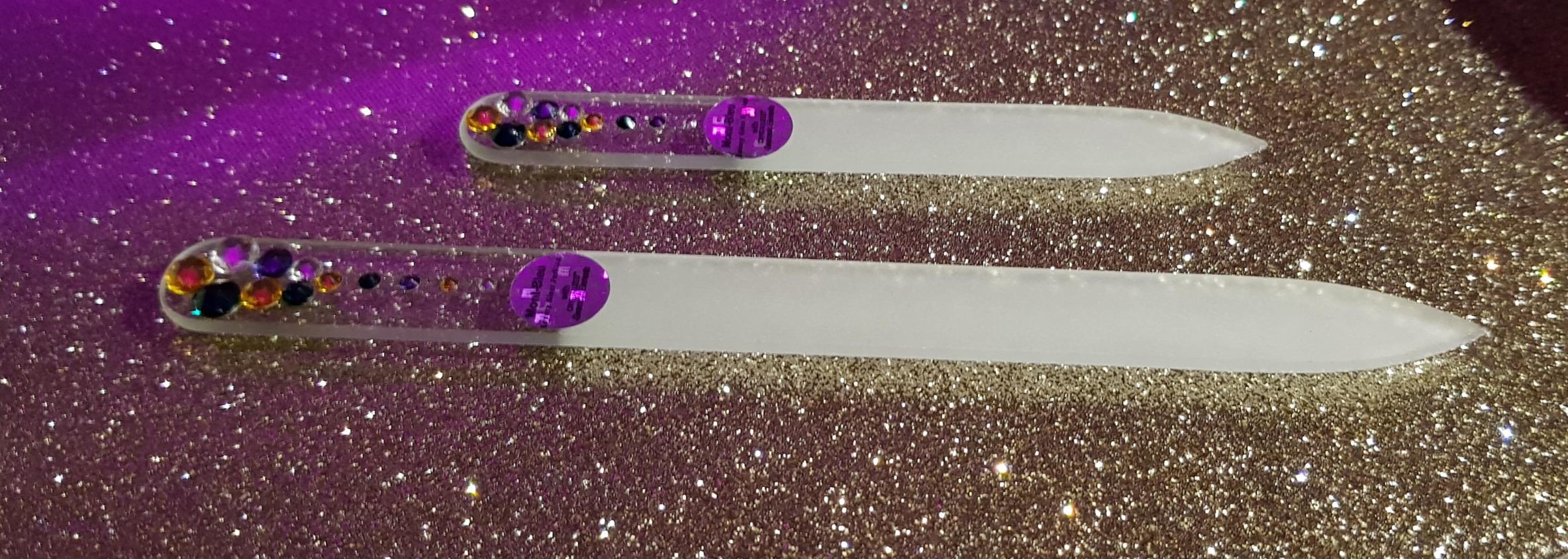 Mont Bleu Set of 2 Crystal Nail Files Hand Decorated with Swarovski