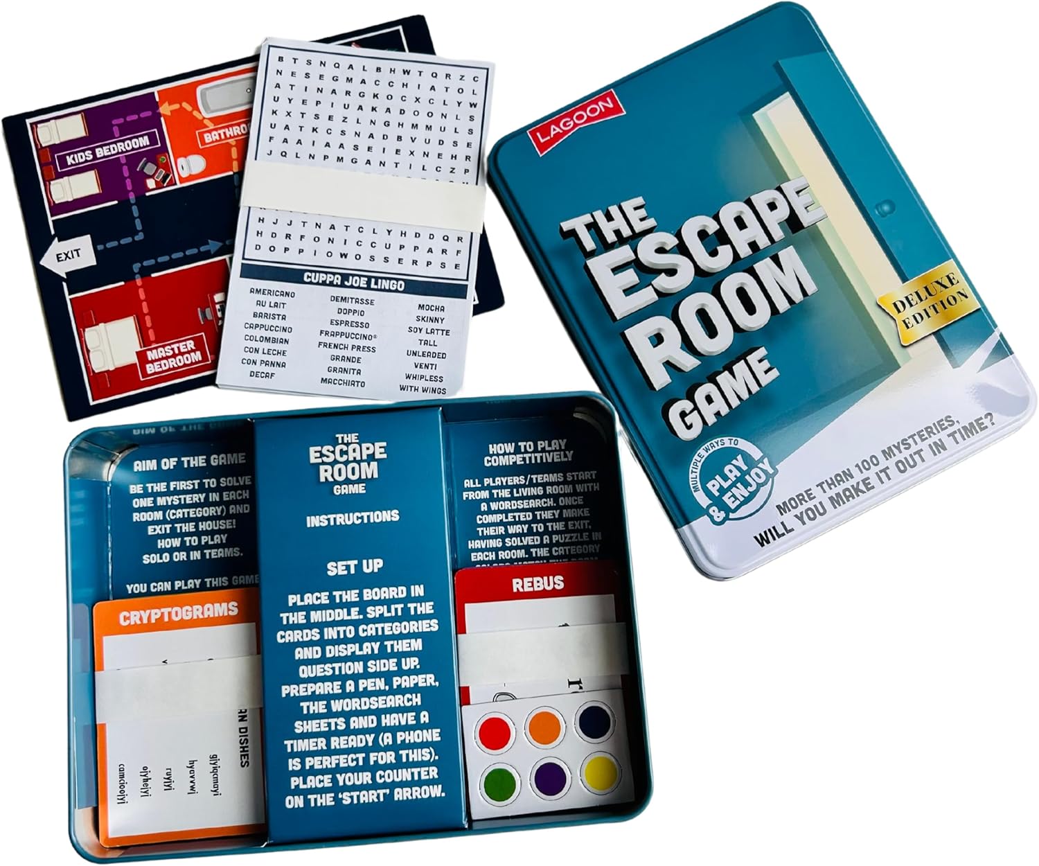 University Games The Escape Room Mystery Game Large Deluxe Game in a Tin