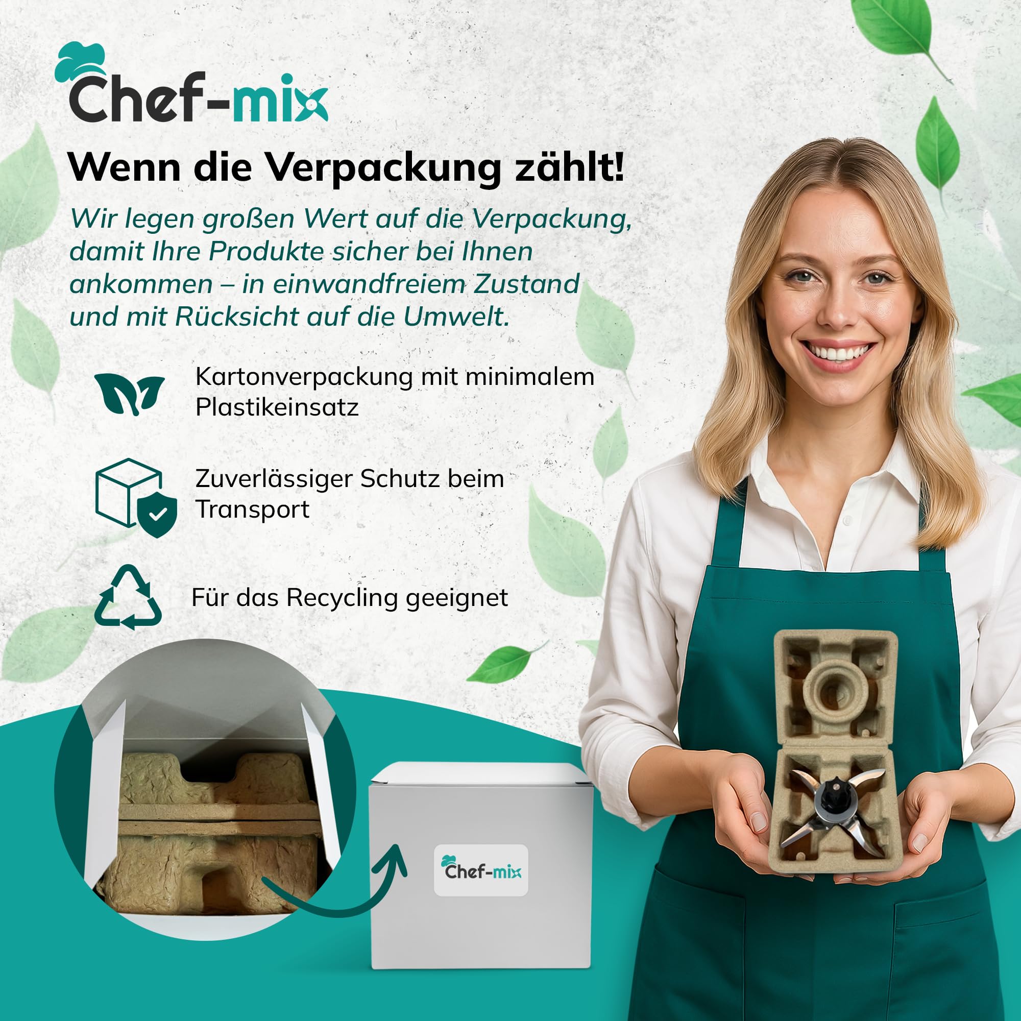 Mixmesser Ersatz für Vоrwerk Thermоmix Messer TM5 - Ersatzmesser aus Edelstahl mit Dichtring - Zubehör für TM5 Küchenmaschine