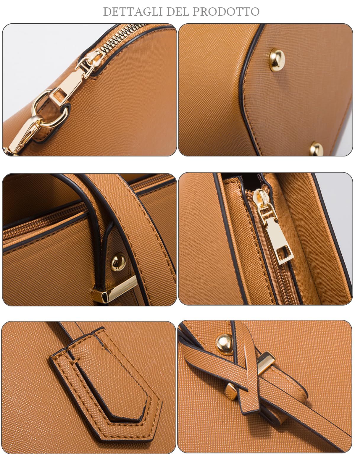 Borsa Tote Donna Grande Capacità, Borsa a Spalla Set 4 pezzi Tracolla a Mano Borse Elegante Capiente Manico Lungo per Lavoro Shopping Ufficio Scuola Viaggio Km43