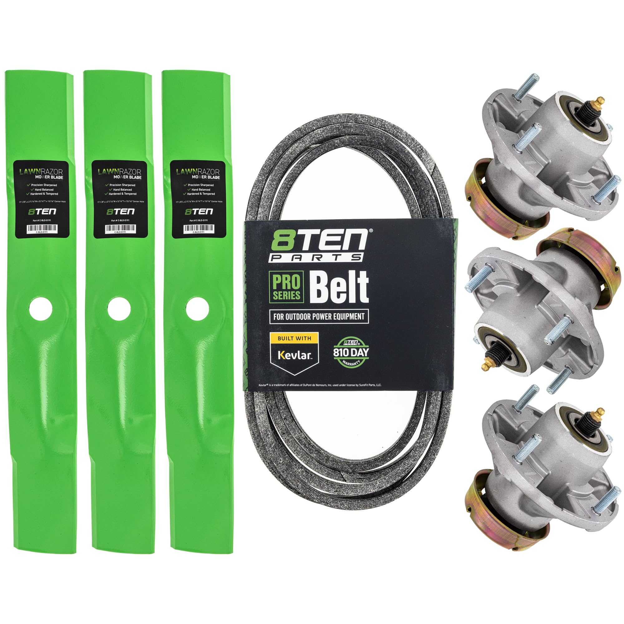 スパイラルローター Amazon.com: 8TEN Blade Spindle Belt Kit for John Deere Z425 Z445