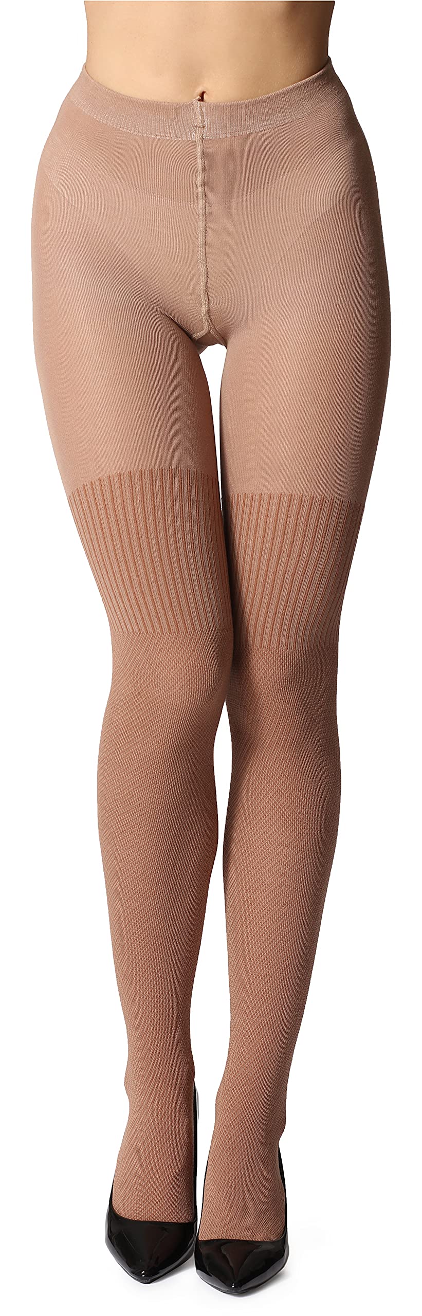 Bellivalini Strumpfhosen für Damen warme und blickdichte Kompressionsstrumpfhose Damen aus Baumwolle BLV-1116