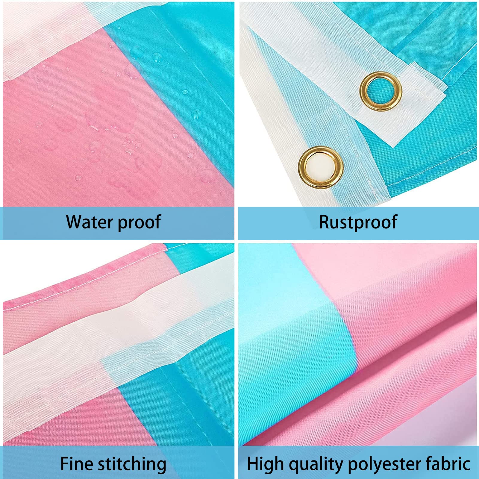 Drapeau Transgenre Avec Symbole 150x90 Cm | Drapeau LGBT