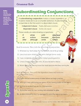 Evan-Moor Skill Sharpeners Grammar and Punctuation Workbook, Grade 6, Nouns, Verbs, Sentence Structure, Subject, Predicate, Language Handbook, Real-World Practice, Fun Activities, Homeschool, Practice