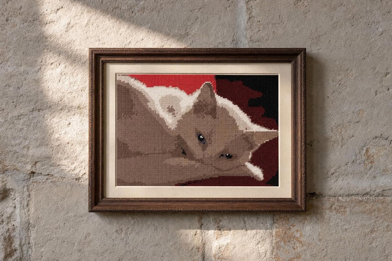 Pepita Needlepoint kit: White Cat, 12" x 8"