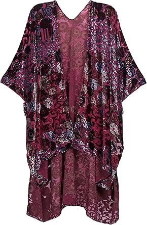 fluwelen midi-jurk, burnout-effect, ronde hals, driekwartsmouwen, zwart | Ulla Popken