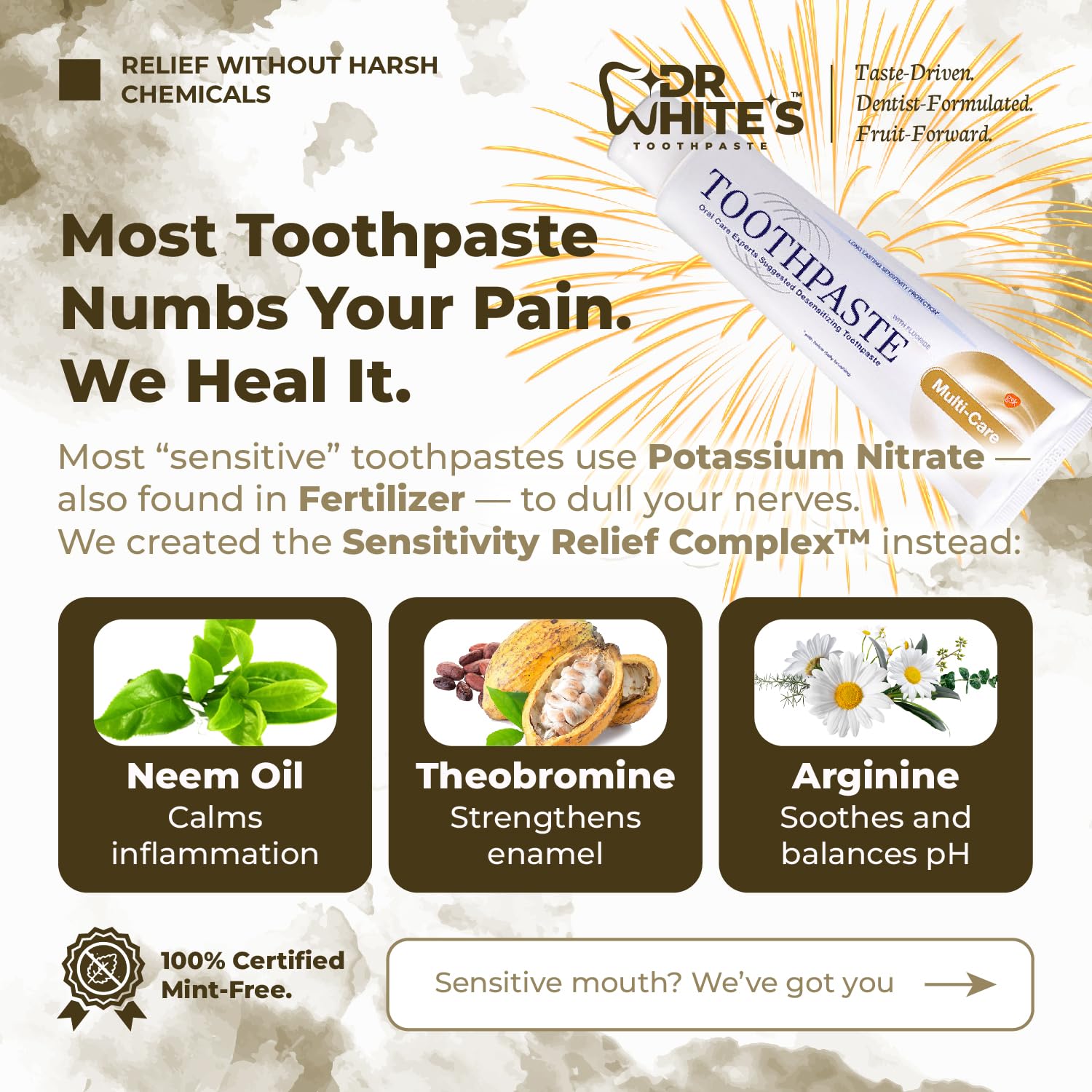 Amazon.com : Dr. White's Coconut Chill Whitening Toothpaste for