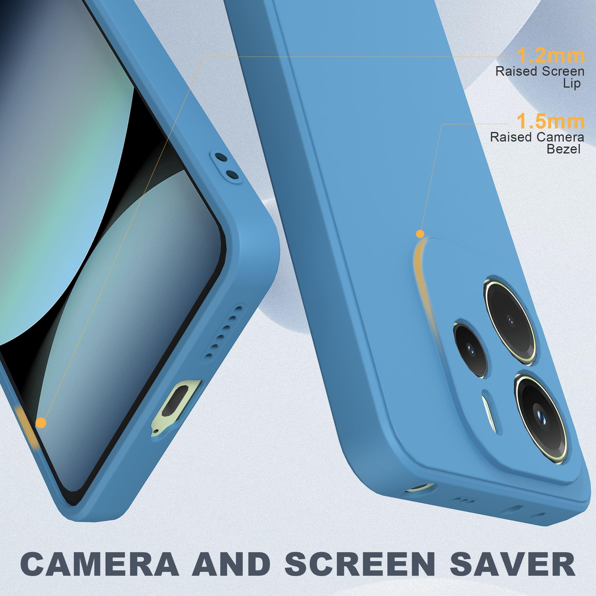 Fyriswho Cover per Xiaomi Redmi Note 14 4G con 2 Pellicola Vetro Temperato, Custodia Anti-Graffio, Anti-Impronta Ultra Case Thin Flessibile TPU in Silicone Morbido Case Protettive - Clear