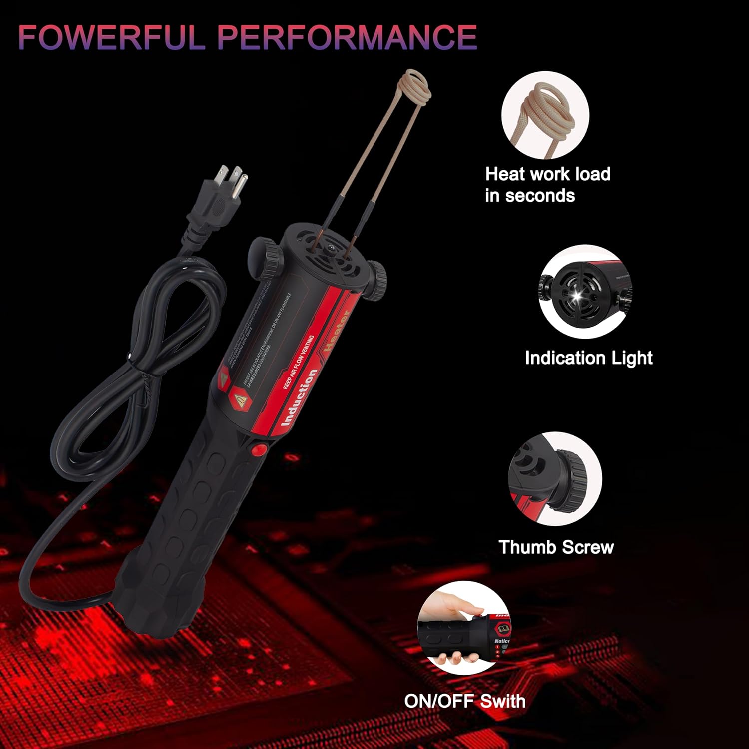Magnetic Induction Heater Kit,1200W 110V Induction Heater Bolt Removal, Heat Induction Tool For Rusty Screw Removing with 3 Coils