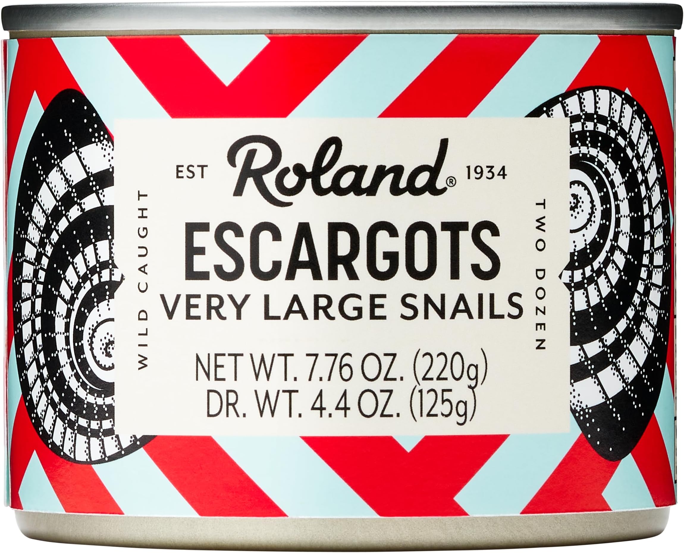Roland Foods Escargot Snails, Very Large, 7.75 Ounce, Pack of 12
