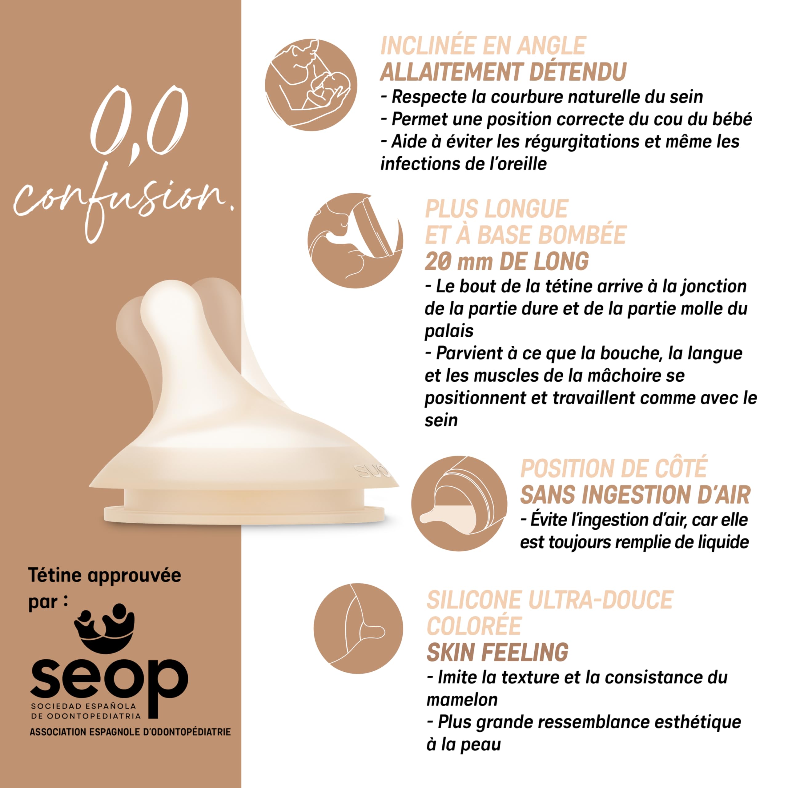 Suavinex, Pack 4 Biberons Anti-Colique Zero Zero 270 ml avec Tétine à Débit Moyen (M) en Silicone, Bébés +3 Mois, Lait Maternel, Poudre et Liquides Densité Moyenne, Compatible Allaitement, Medium