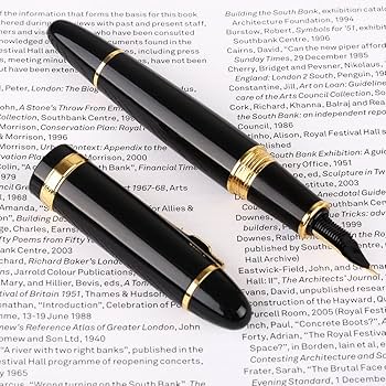 Amazon | 万年筆【金豪】ペン先の太い万年筆 ブラックとゴールド