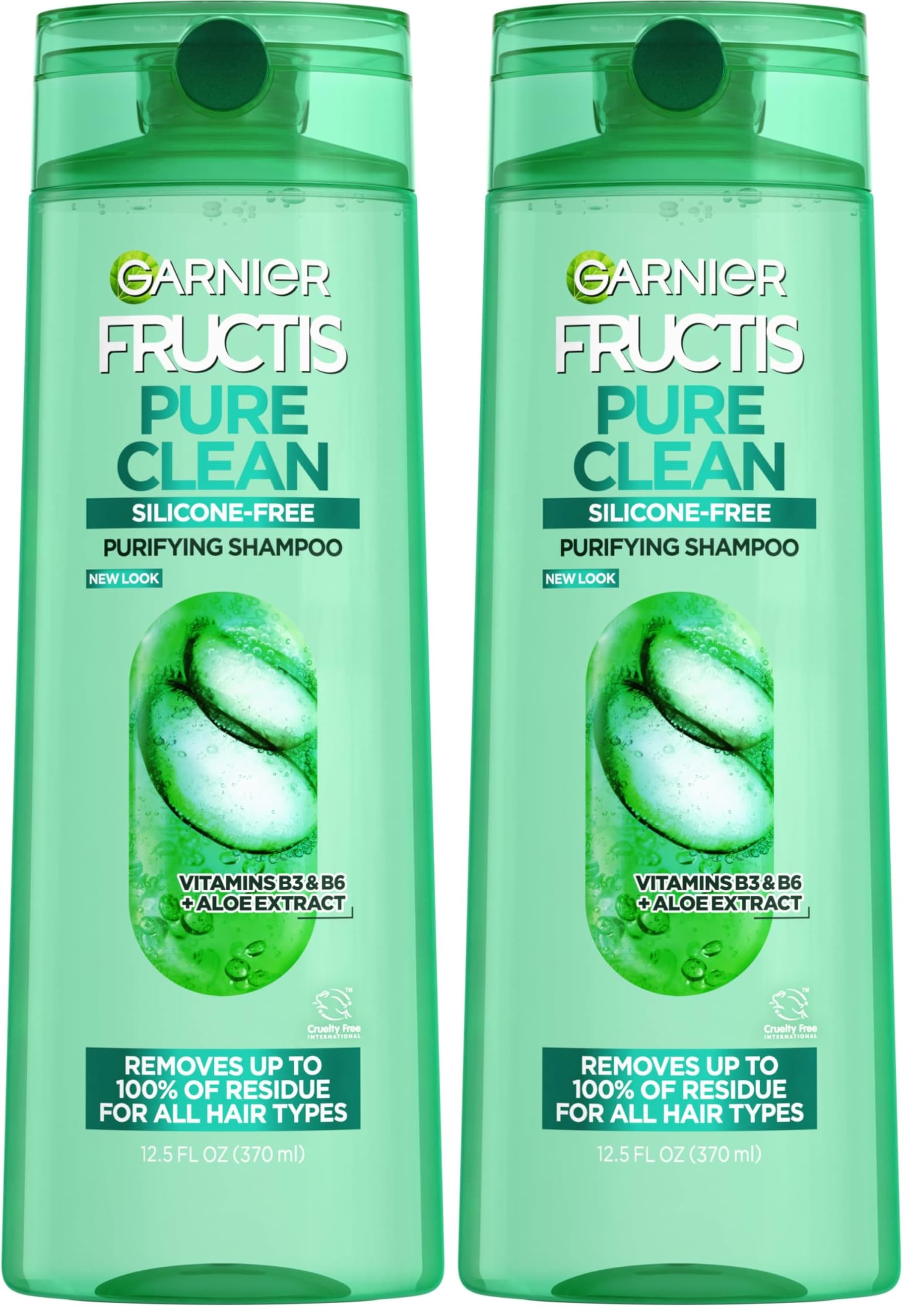 Garnier Garnier Fructis Pure Clean Purifying Shampoo, Silicone-Free, 12.5 Fl Oz, 1 Count (Packaging May Vary) in use