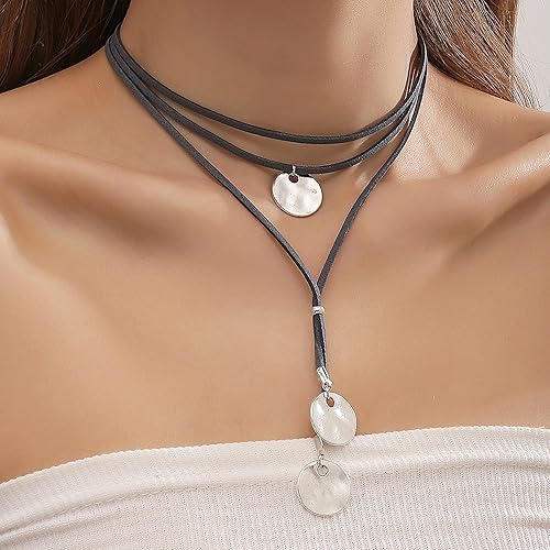 Miniatura 8 de Collares bohemios para mujer, ideales para conciertos country, atuendos estilo Nashville y Western, gargantillas, collares largos de cuero