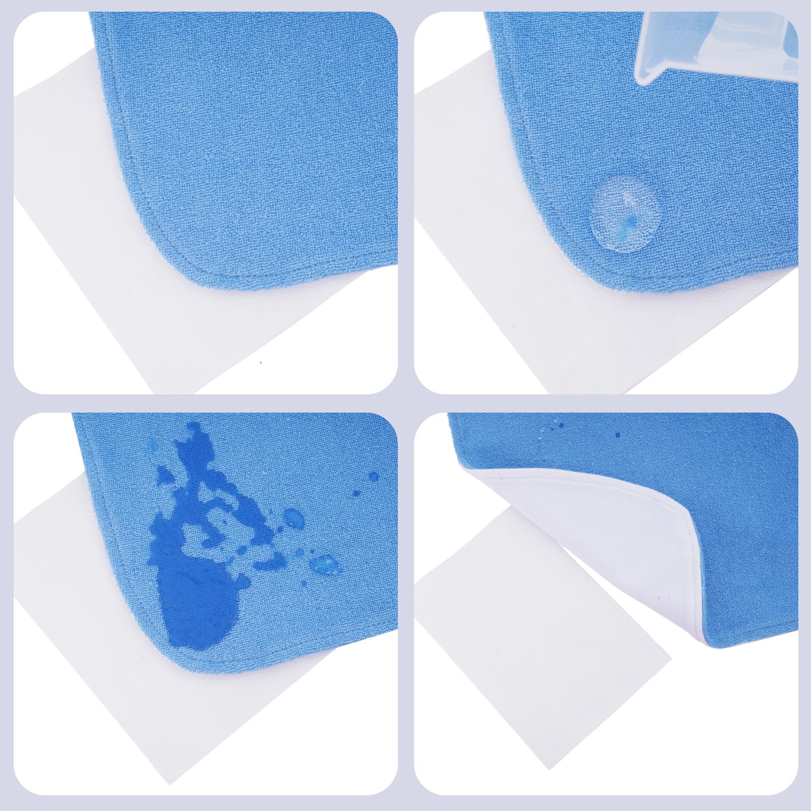 SLOSH Bavaglini Impermeabili con Elastica Elastico Bavaglino Impermeabile per Asilo Bavaglini Grandi Lavabili Panno per Ruttino Pappa Svezzamento per Bambini 0 a 3 Anni