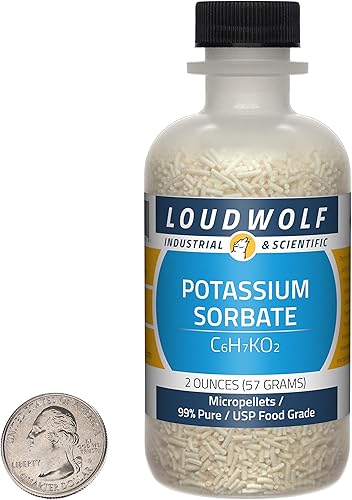 Miniatura 8 de Sorbato de potasio  1 onza  2 botellas  99% puro USP grado alimenticio  Micropellets
