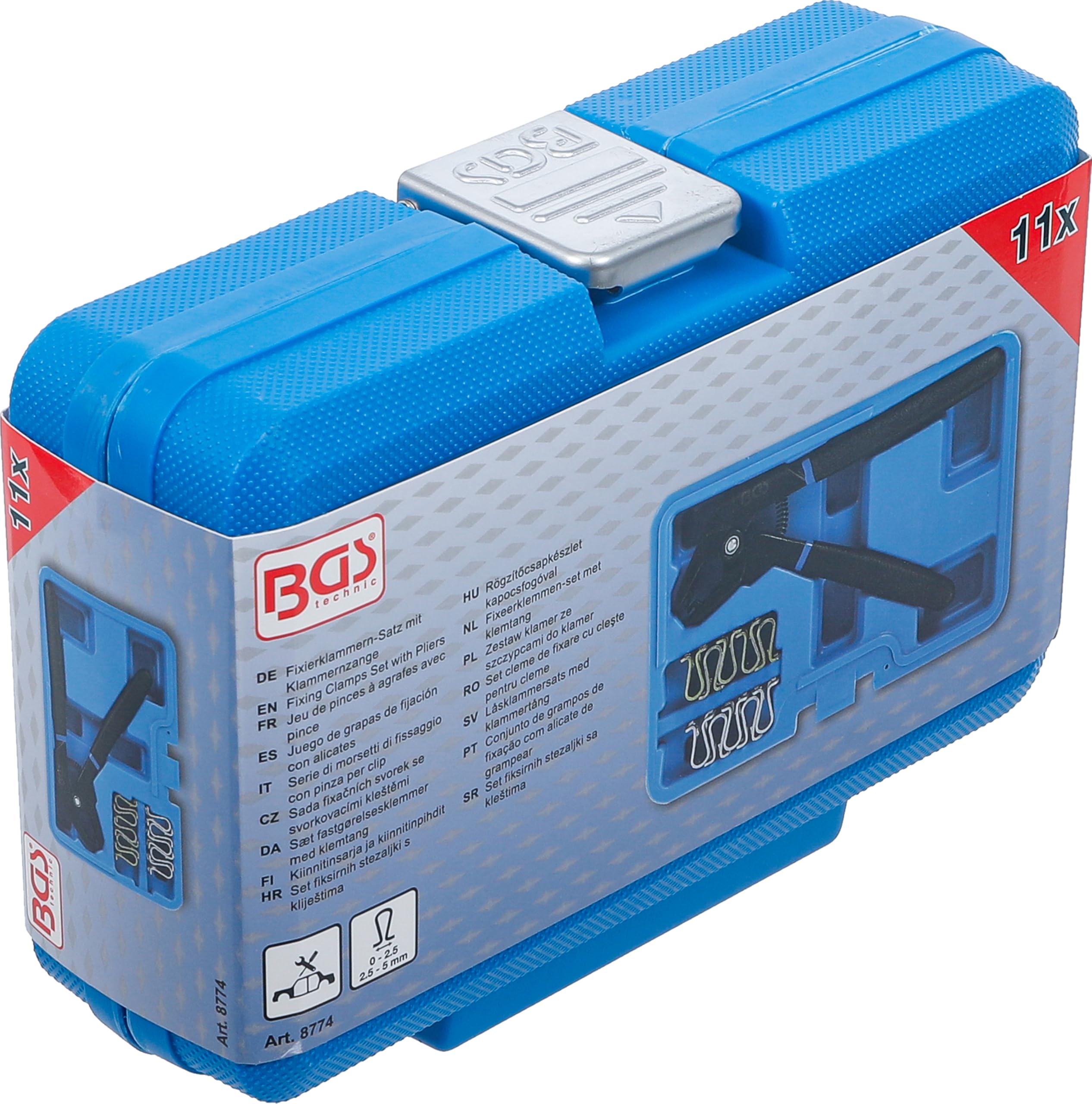 BGS 8774 | Juego de grapas de fijación con alicates | 11 piezas