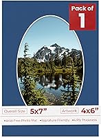 Vista 90 de Tapete de 5 x 7 para fotos de 4 x 6 pulgadas, con apertura de tablero ovalado verde Honeydew precortado, sin ácidos, mate para proteger tus