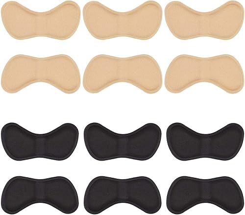 Calcomanías para el talón, plantillas de talón para mejorar el ajuste y la comodidad del zapato (3 negros y 3 beige) disponible en Yaxa Peru