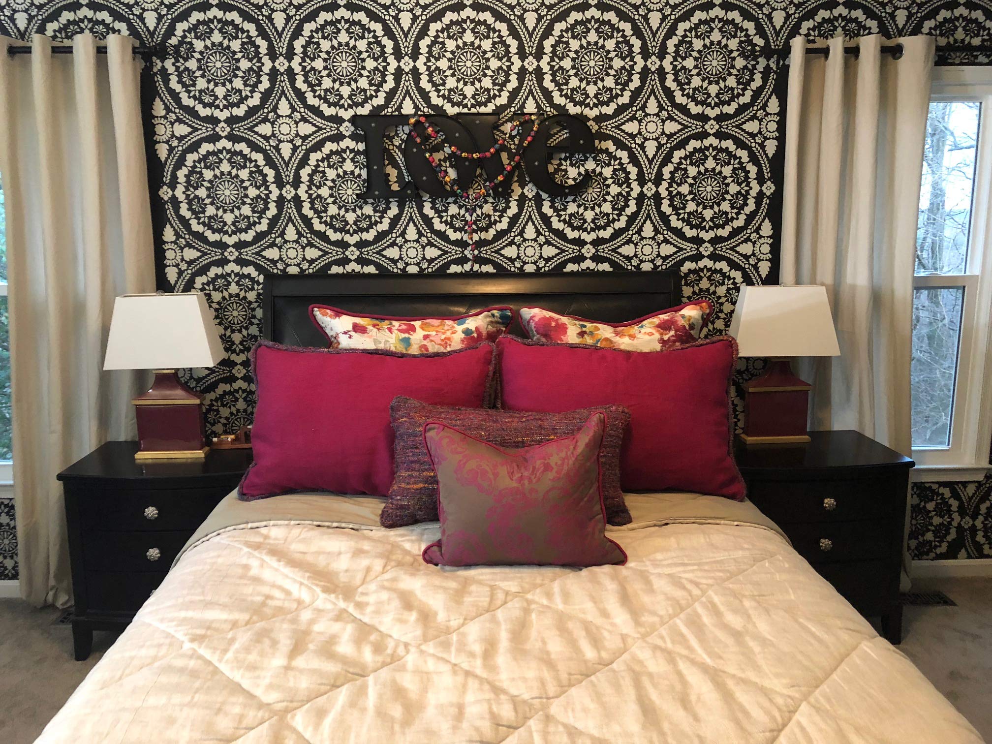 Mandala Tile Wall Stencil Large Circle Design for Painting Floor