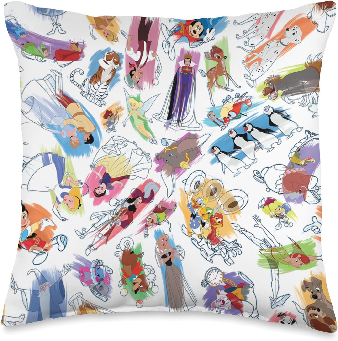 Disney Ink and Paint Masterpieces of Animation 1937-1967 Throw Pillow