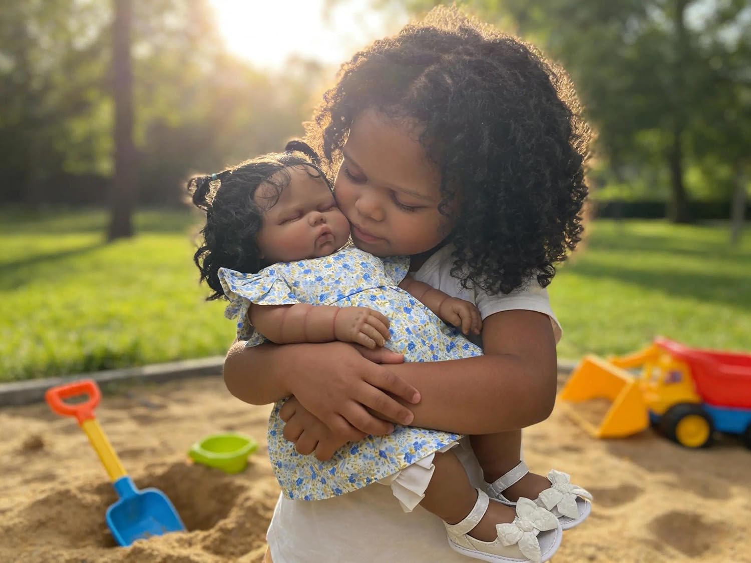 Zero Pam Realistic Reborn Baby Dolls Black Girl, 24 Inch Big Size African American Reborn Toddler Doll, Biracial Baby Doll Girl, Realistic Silicone Black Babies Soft Cloth Body with Accessories