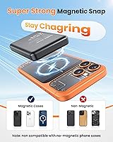 Vista 2 de for Magsafe Battery Pack 12000mAh Magnetic Power Bank Portable Charger USB C 20W Fast Charging Wireless Charger Travel Essential for iPhone