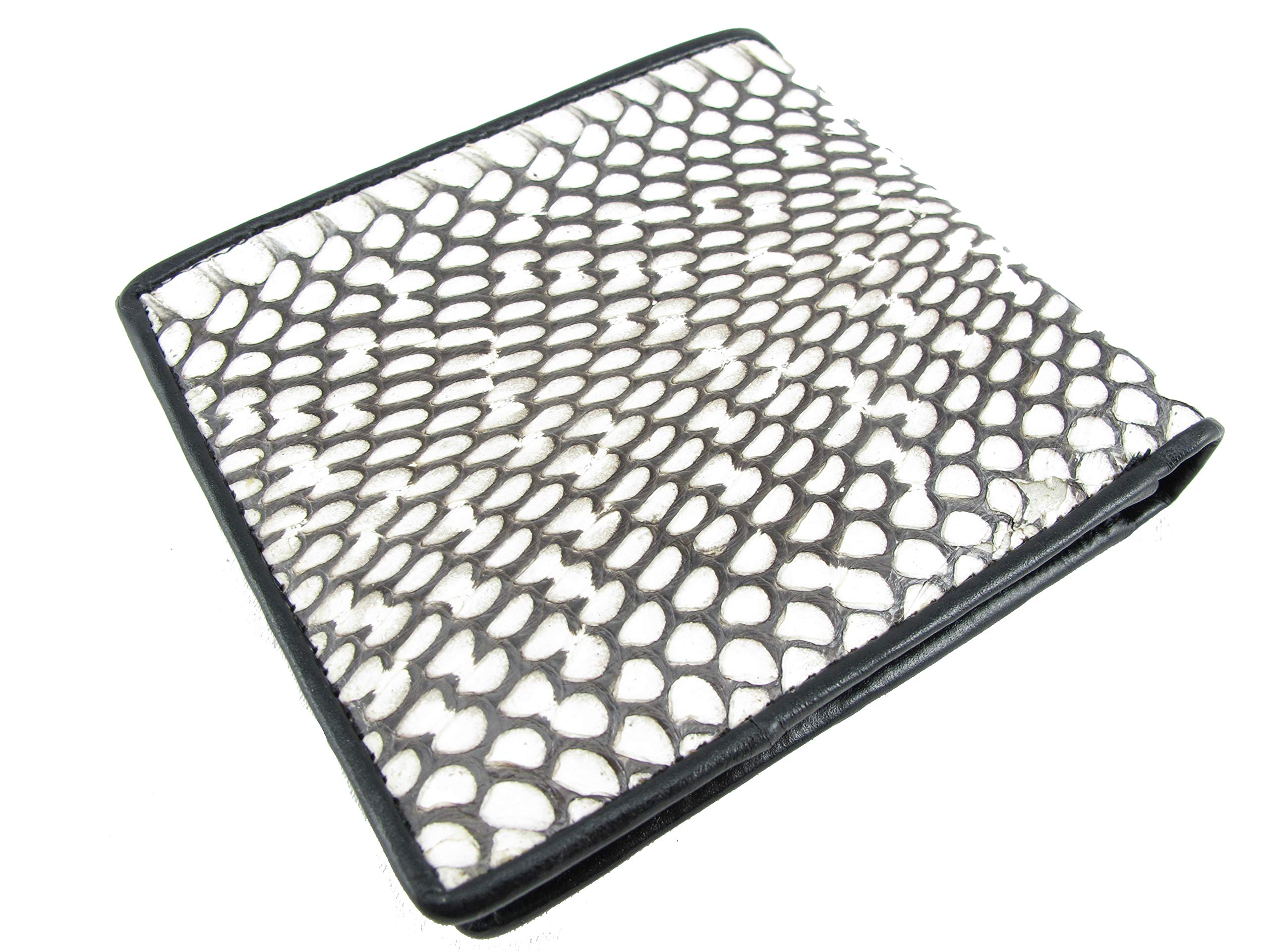 Genuine Cobra Snake Skin Leather Bifold Credit Card ID Wallet (Natural)