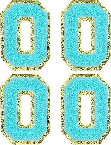 Miniatura 22 de Jongdari Letras termo-adhesivas de felpilla para ropa, parches de letras del alfabeto con brillantina para coser, con adhesivo planchado, 4