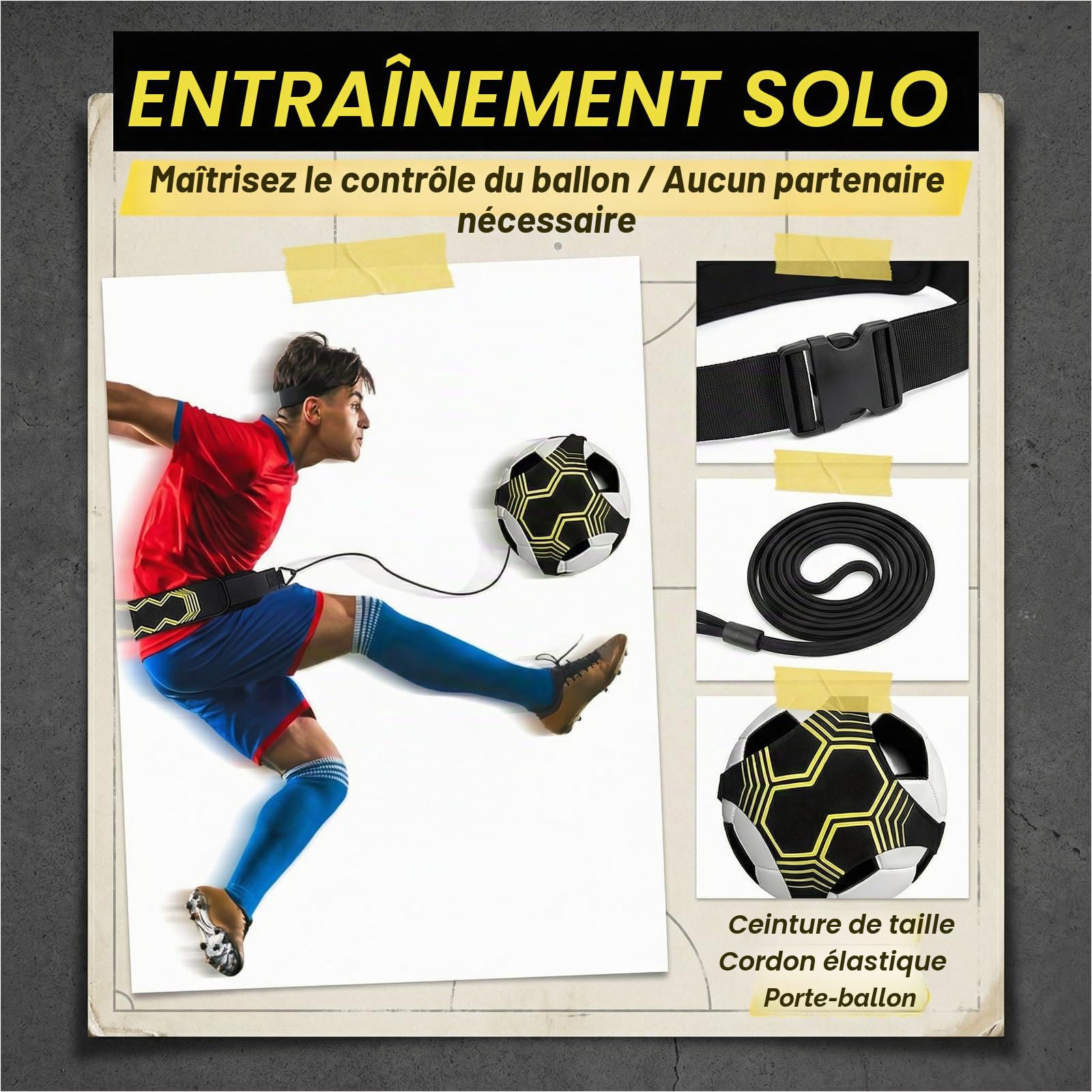 Entrainement Foot Kit, Échelle de Coordination 6m avec 12 Cônes, Accessoires Foot Entraînement pour Agilité, Vitesse et Pratique du Football